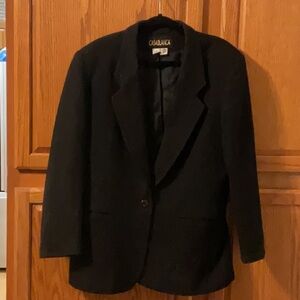Ladies Casablanca black wool blazer size 14